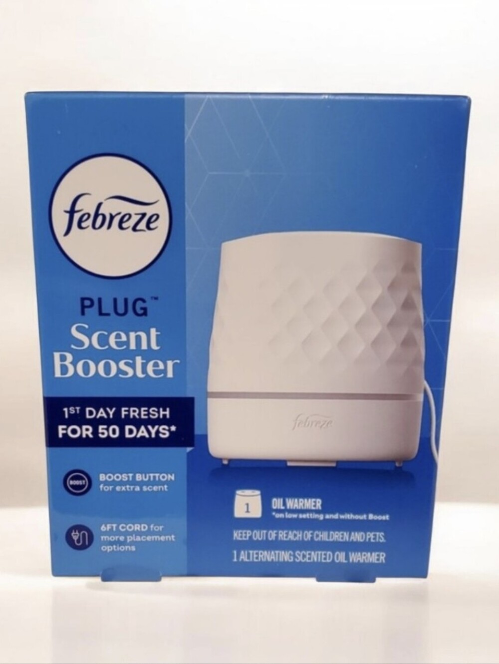 Febreze White Plug Scent Booster Oil Warmer